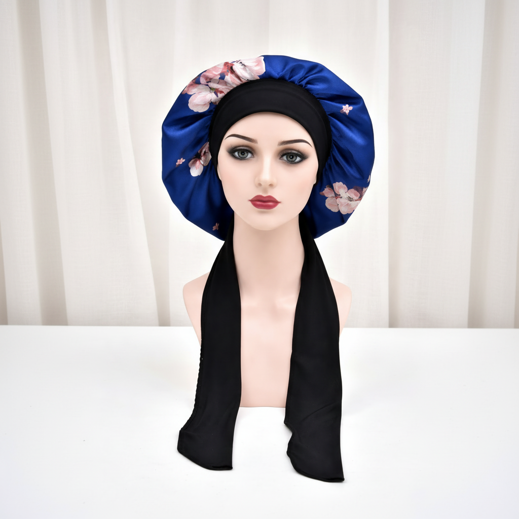 Large Hair Bonnet - Blue