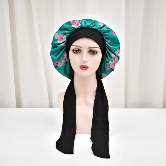 Large Hair Bonnet - Green