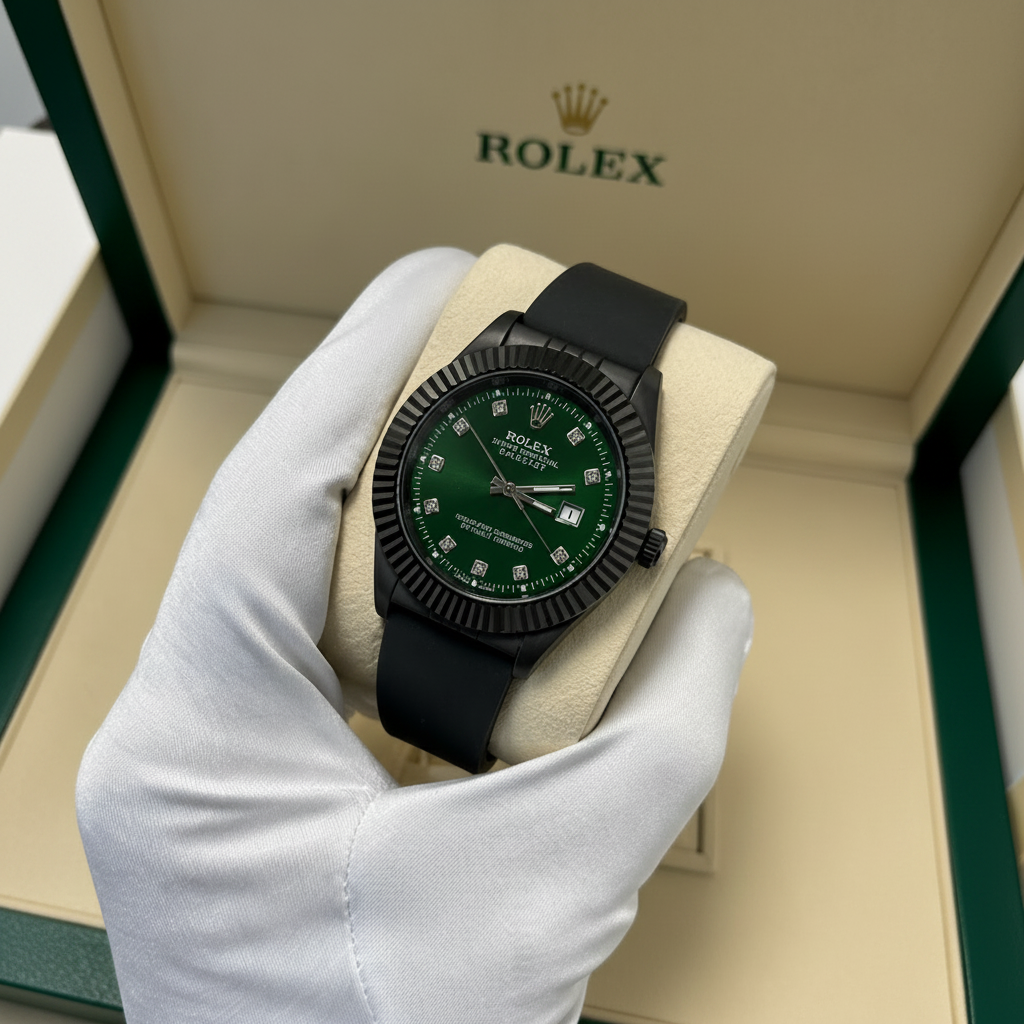 Rolex Rubber Strap - Green (Unisex, No Box)
