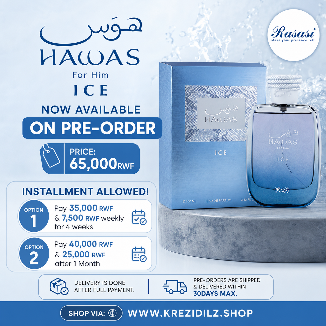 Preorder: Hawasi Ice by Rasasi
